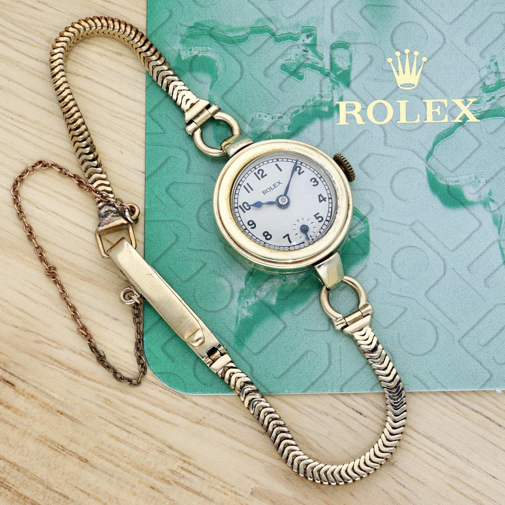 Pre-owned Vintage 9ct Yellow Gold Ladies Rolex Cocktail Watch c