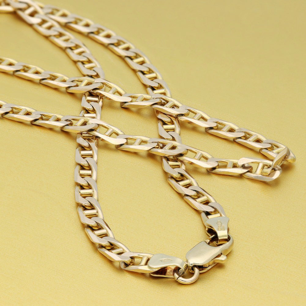 9ct Gold Anchor Link Necklace Solid Gold Anchor Chain Necklace