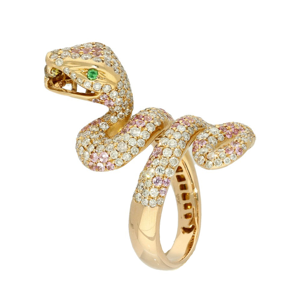 Snake ring hot sale with diamonds