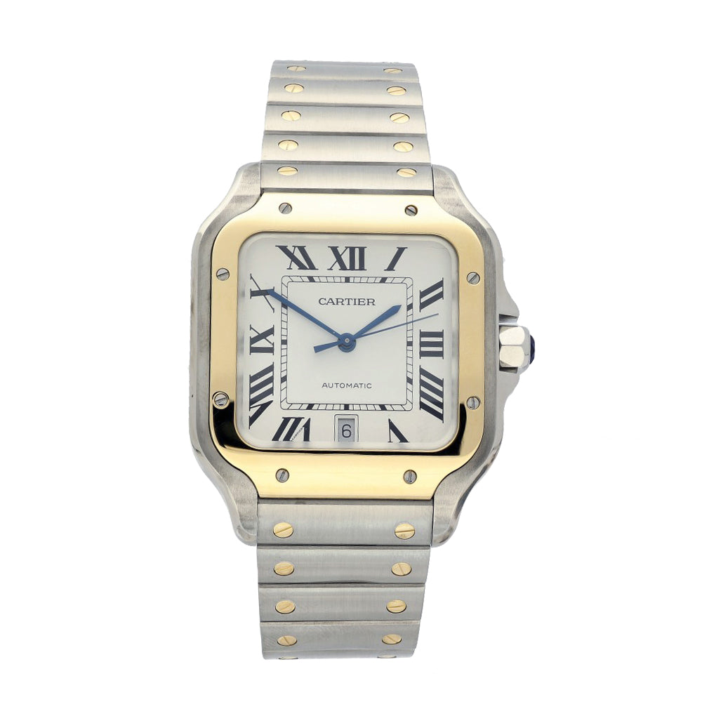 cartier santos large pre owned