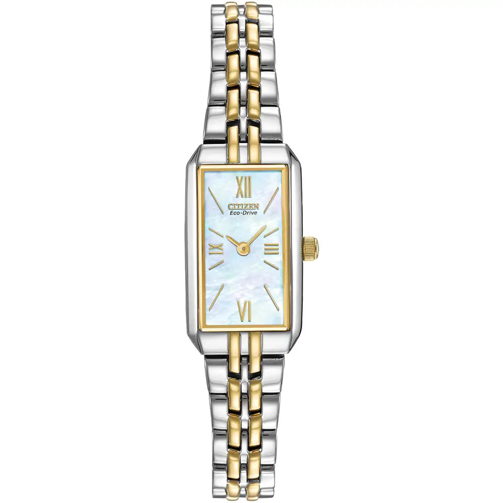Citizen rectangular 2025 gold watch
