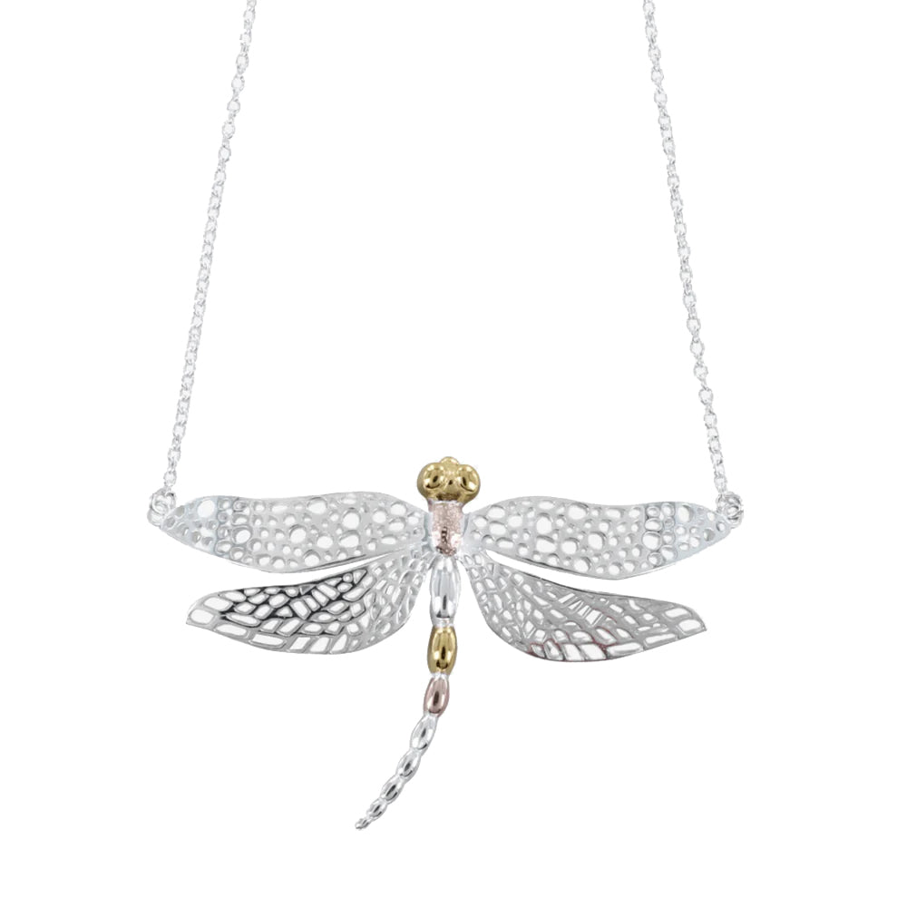 Reeves & Reeves Silver Dragonfly Necklace BB42