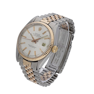 Pre-owned Rolex DateJust 1601 Rose gold Two-Tone Pie-pan