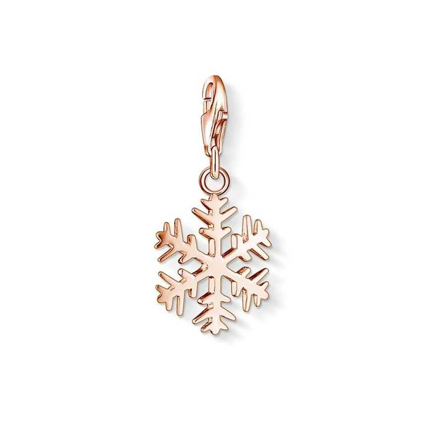 SALE Thomas Sabo 18K Rose Gold Plated Snowflake Charm 1029-415-12
