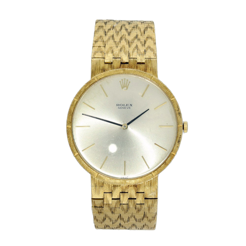 Vintage Rolex 18ct Yellow Gold Cellini 1980's 33mm Manual Watch