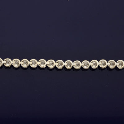 18ct White Gold Diamond Tennis Line Bracelet 7.00ct - GoldArts