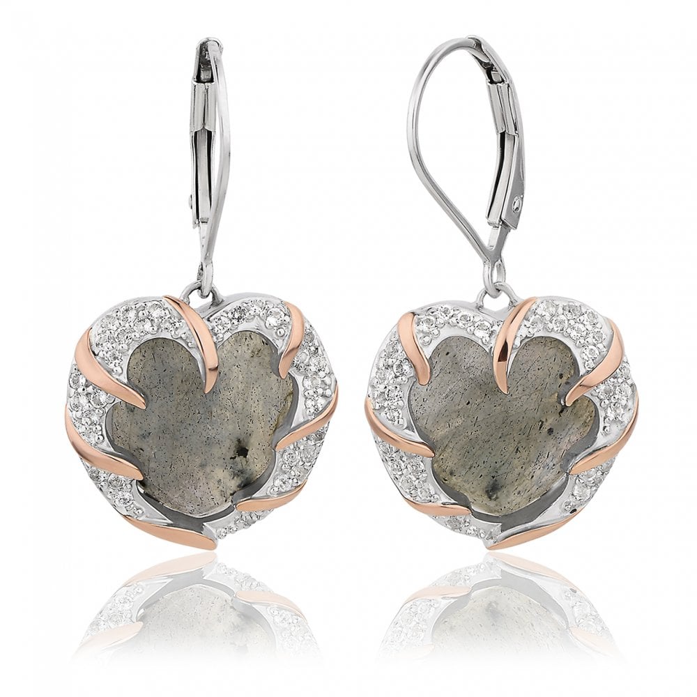 SALE Clogau Dinas Emrys Drop Earrings Labradorite 3SDRLDE Gold