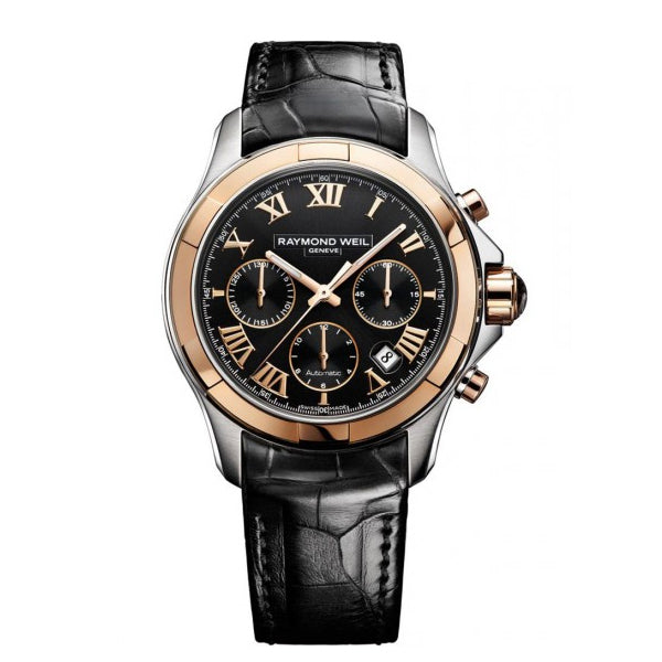 Raymond Weil Men's Parsifal Automatic Rose Gold PVD Strap Watch