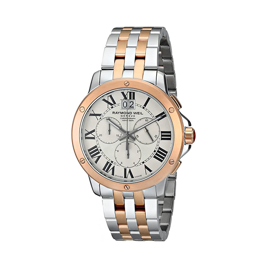 SALE Raymond Weil Men's Tango Chronograph Rose Steel 2-Tone Watch