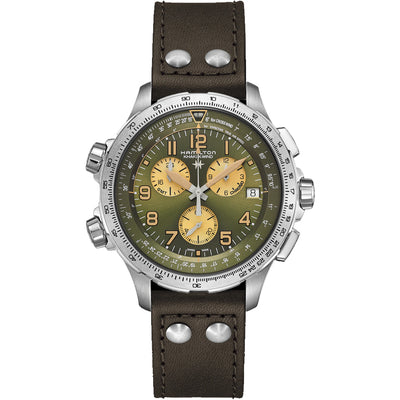 Hamilton Khaki Aviation X-Wind GMT Chrono Quartz Watch 46mm H77932560