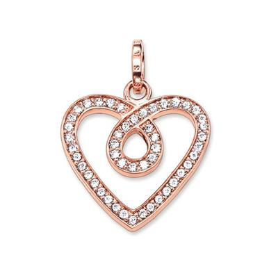 SALE Thomas Sabo Rose Gold Pave Infinity Heart Pendant PE671-416