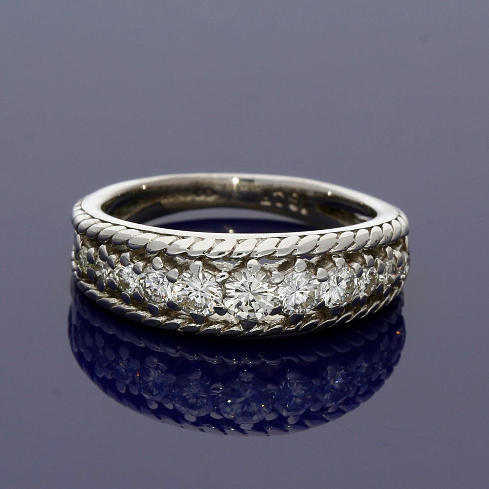 18ct White Gold Graduated Diamond Eternity Ring