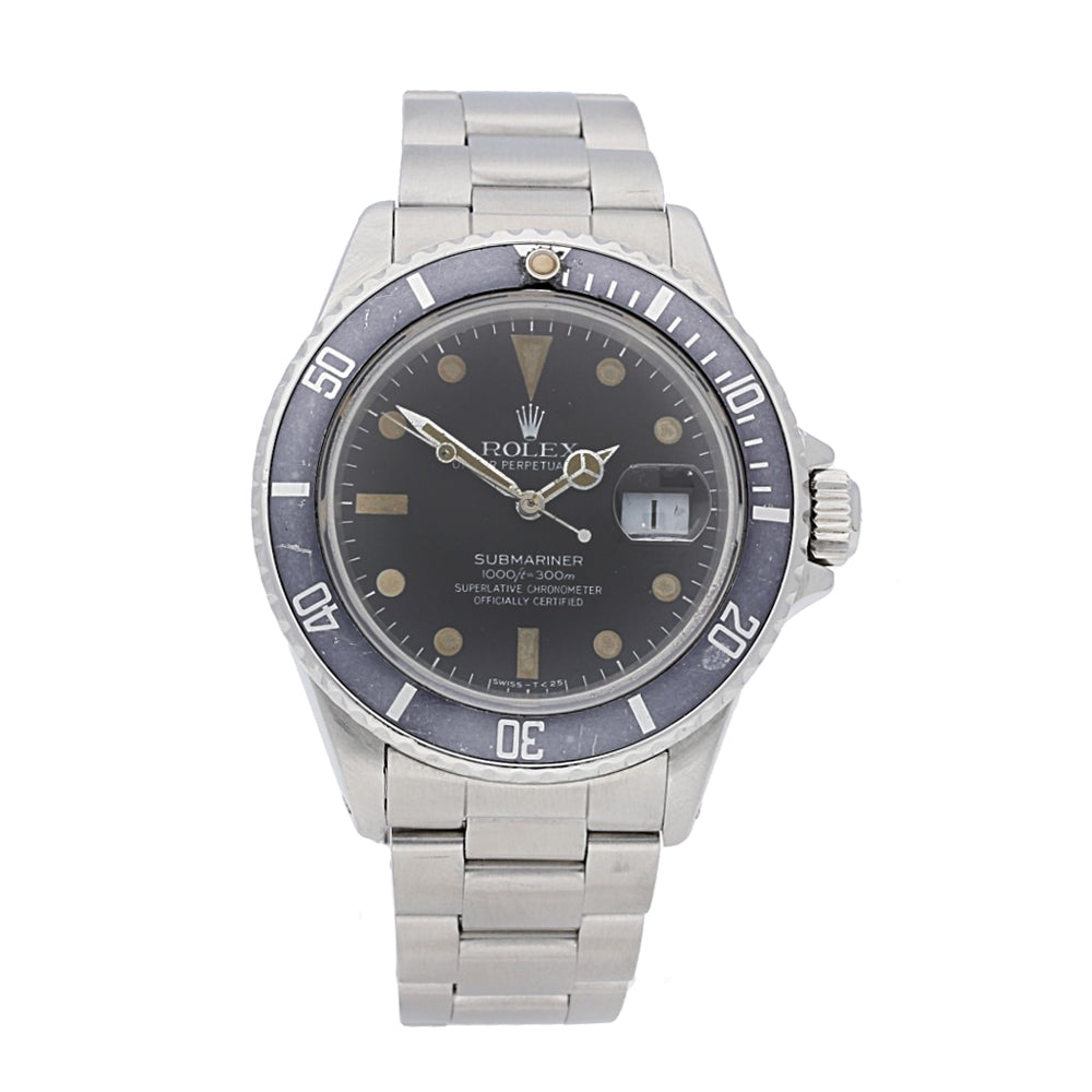 Vintage Rolex Submariner Date 1980s Lovely Patina Watch, 168000