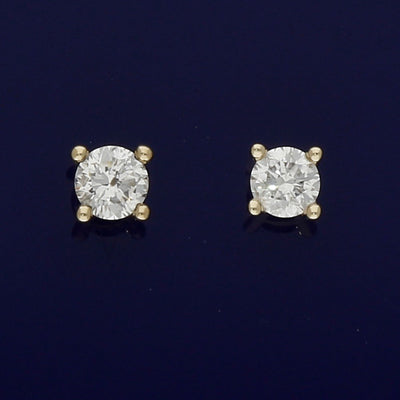 9ct Yellow Gold 0.10ct Diamond Stud Earrings