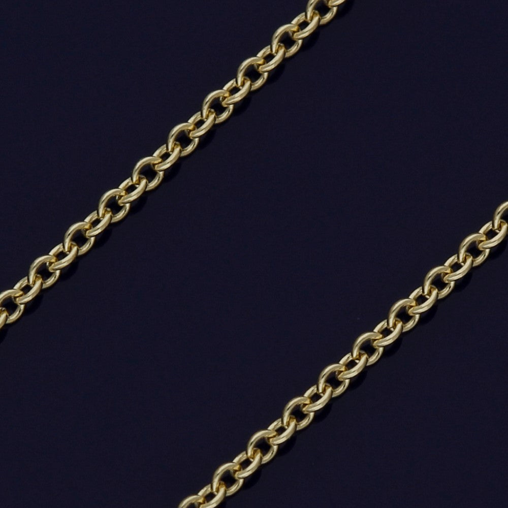 9ct Yellow Gold Close Trace Chain -  16"