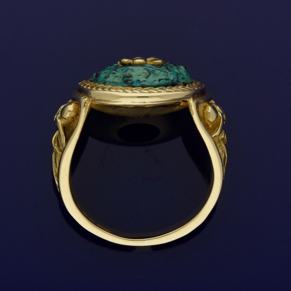 18ct Yellow Gold Roman Style Signet Ring