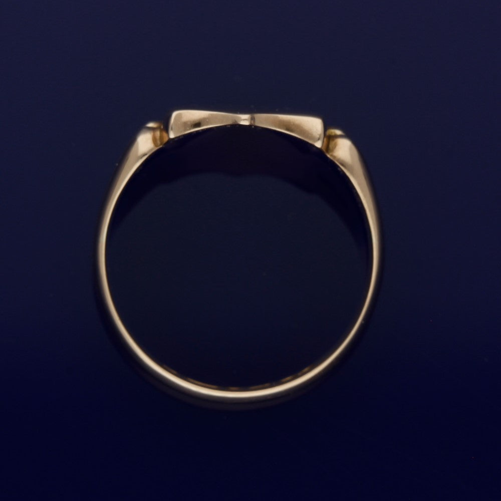 Vintage 9ct Rose Gold Shield Signet Ring