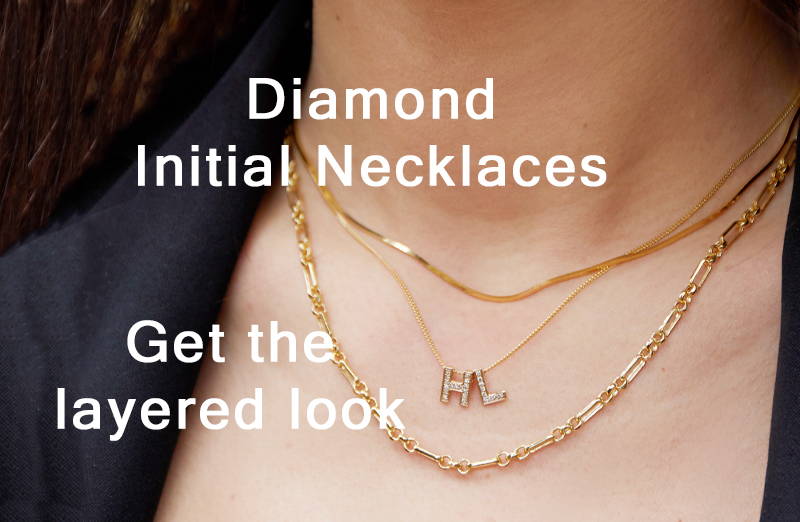 New Collection: 9ct Gold Diamond Initial Pendants
