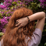 Lalique Empreinte Animale Ring Black Crystal, Yellow Gold Plated 1076800