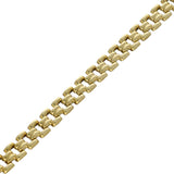 9ct Yellow Gold Brick Link Bracelet