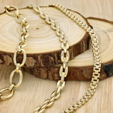 9ct Yellow Gold Brick Link Bracelet