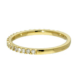18ct Yellow Gold 0.30ct Diamond Micro Set 1.6mm Slim Half Eternity Ring