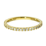 18ct Yellow Gold 0.30ct Diamond Micro Set 1.6mm Slim Half Eternity Ring