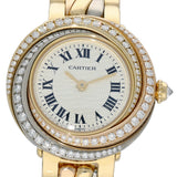 Pre-owned Cartier Must De Trinity 18ct Gold Diamond Dial Quartz Ladies Watch 2357