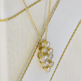 18ct Yellow Gold 0.49ct Diamond Bubble Pendant