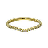 18ct Yellow Gold 0.16ct Diamond Slim Wishbone Eternity Ring