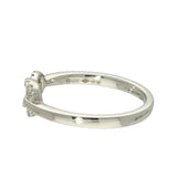 Platinum 0.11ct Diamond Interlocking Double Circles Ring