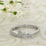 Platinum 0.12ct Total Diamond Tiara Ring