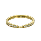 18ct Yellow Gold .18pts Diamond Shaped Half Eternity Ring