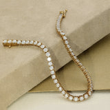 9ct Yellow Gold Laboratory-Grown Diamond Tennis Bracelet - 5.00ct