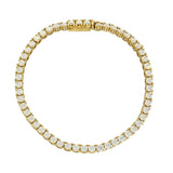 9ct Yellow Gold Laboratory-Grown Diamond Tennis Bracelet - 5.00ct