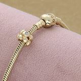 Pre-loved Pandora 14ct Yellow Gold Leaf Spacer Charm