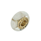 Pre-loved Pandora 14ct Yellow Gold White Murano Glass Charm