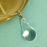 Pre-loved Lalique Clear Crystal Teardrop Pendant - Discontinued
