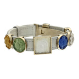 Pre-loved Lalique Charm Crystal and Leather Bracelet - Discontinued