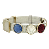 Pre-loved Lalique Charm Crystal and Leather Bracelet - Discontinued