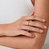 886 The Royal Mint - 886 Shooting Star Band Ring in Silver and 9ct Yellow Gold