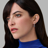 886 The Royal Mint - 886 Shooting Star Drop Huggie Hoop Earrings in Sterling Silver