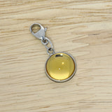 Lalique Cabochon Charm Pendant Amber Crystal - Discontinued