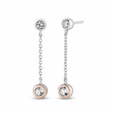 Clogau Celebration Sterling Silver Drop Chain Earrings with Topaz 3SCEL846