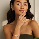 Clogau Insignia Sterling Silver Bangle with Topaz 3SINS842