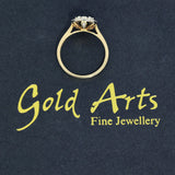 9ct Yellow Gold 0.80ct Diamond Oval Cluster Ring