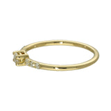 9ct Yellow Gold Dainty 0.20ct Solitaire with Diamond Shoulders Ring