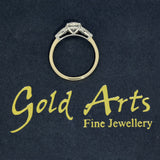 9ct Yellow Gold 1.50ct Total Laboratory-Grown Diamond Round &  Pear Trilogy Ring