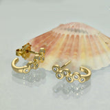 9ct Yellow Gold 0.15ct Diamond Bubble Journey Earrings