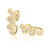9ct Yellow Gold 0.15ct Diamond Bubble Journey Earrings